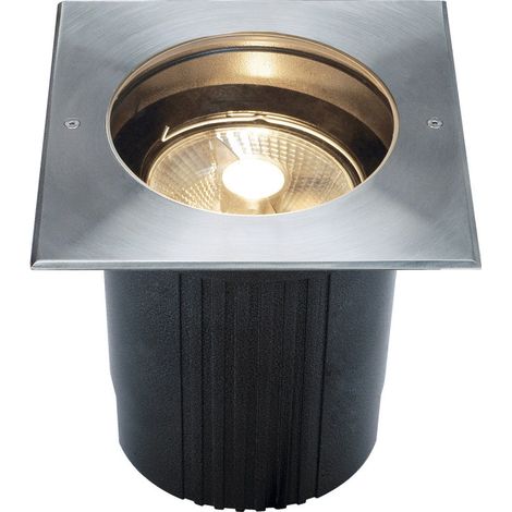Encastré de sol carré QPAR111 DASAR 215 inox 316 max. 75W IP67 - SLV - 229234