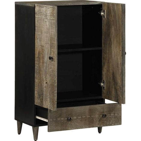 Maison La Vie - Buffet Salon Moderne - Meuble de rangement - 60x33x100 cm bois de manguier massif bu1808