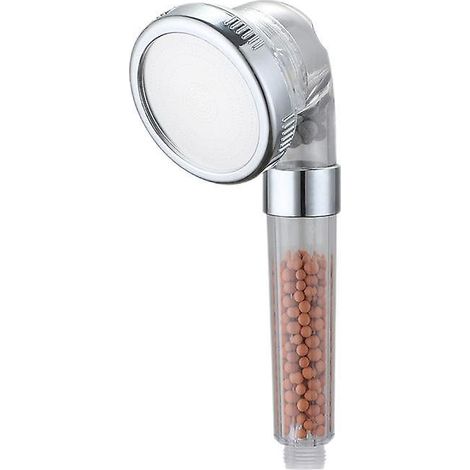 pommeau De Douche Portatif Ions Ngatifs Trois Vitesses, Pommeau De Douche Spa Multifonction Amovible Et Lavable, Couleur Transparente (1/5)