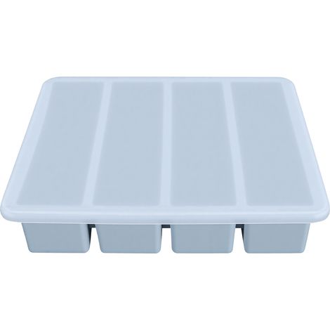Bac à glaçons en silicone compact à dégagement facile avec couvercle amovible pour cuisine RV Cocktail Café Bleu (1/5)