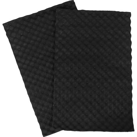 Soundproofing Mats 2 Pieces 50x80 Cm Black Soundproof Foam