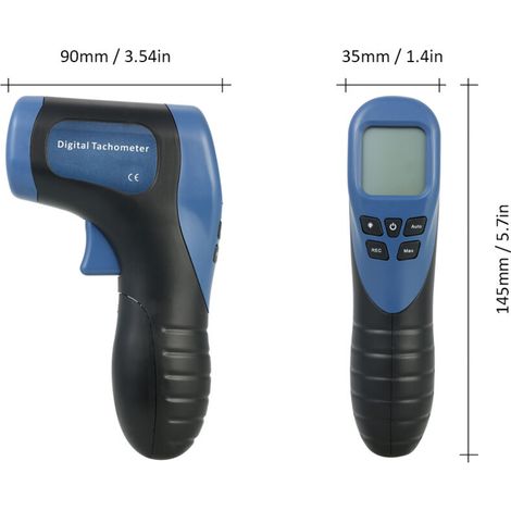 SJLERST Digitaler Drehzahlmesser, Automotive Instruments TL900 Pistolenförmiger Motordrehzahlmesser-Tester (Batterie nicht enthalten)