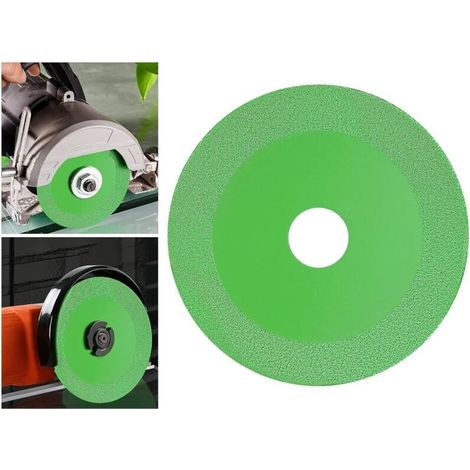 Disque à Tronçonner Verre, Disque Diamant, Meuleuse Angle à Lame Diamantée pour Couper et Polir Carreaux de Verre, Jade, Cristal, Bouteilles de Vin, Céramique, Carreaux (Vert) (1/5)