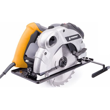 Scie circulaire électrique 2250 W – 2 disques 185 mm 24/40 dents – Profondeur de coupe 55 mm – Angle de coupe 45° – Guide laser pour coupes précises – Powermat (1/5)