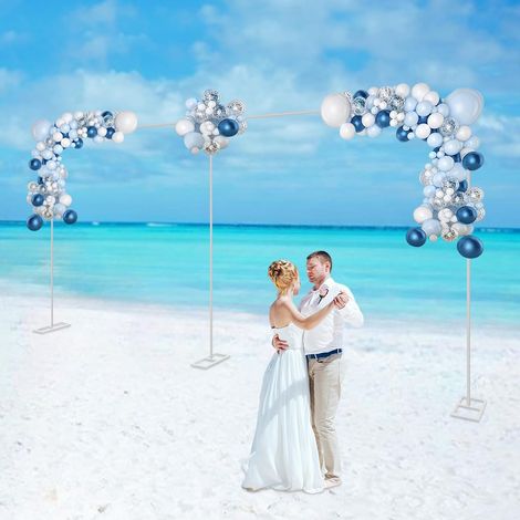 Hochzeitsbogen Quadratischer Torbogen Edelstahl quadratischen Hintergrund Stand Silber Hochzeitsbogen Party Dekor 3x6m für Hochzeit Party (1/5)