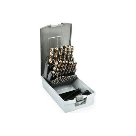 Juego de 25 brocas DIN338 HSS Cobalto Gris