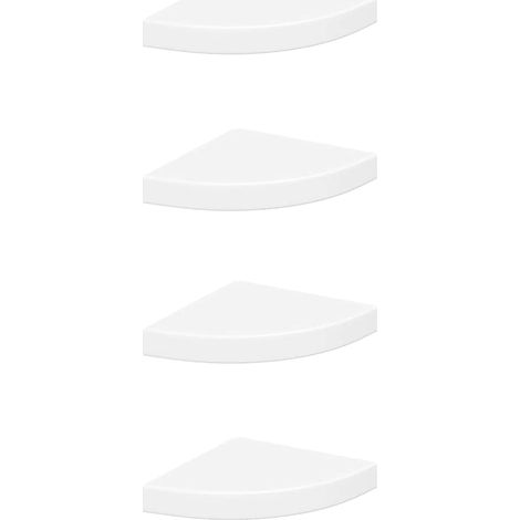Maison Exclusive - Eck-Schweberegale 4 Stk. Weiß 25x25x3,8 cm MDF