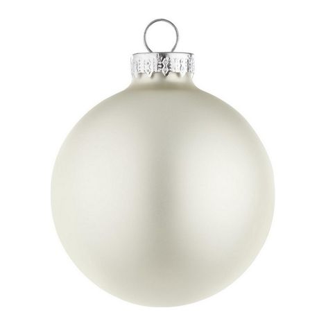 Sfera natalizia Bizzotto vetro bianco opaco ø6 cm