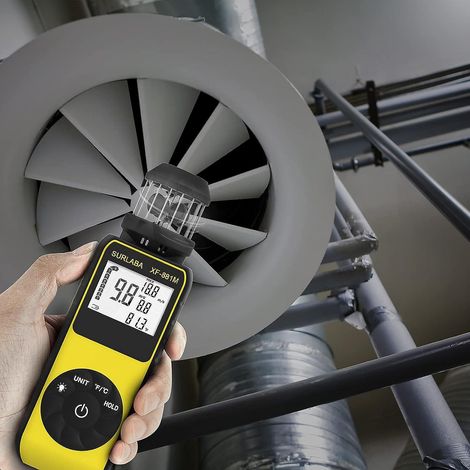 wind Cup Anmomtre Numrique, Extrieur Wind Speed Meter 0.742m/s, Portable Anemometer Mesurer Vitesse Du Vent Max/avg Et Temprature (/), Air Flux I (1/5)