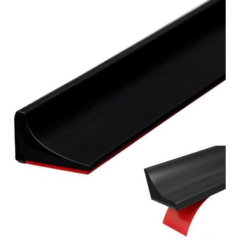 2M Silicone Shower Threshold - Foldable Waterproof Strip for Frameless Shower Screens, Splash Resistant Floor Seal Waterproof for Wet and Dry Area Separation (Black) (1/5)