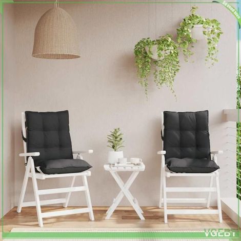 Coussin de chaise - FAFEISY - à dossier bas - lot de 2 - tissu Oxford résistant à l'eau - garnissage fibre creuse PP (1/5)