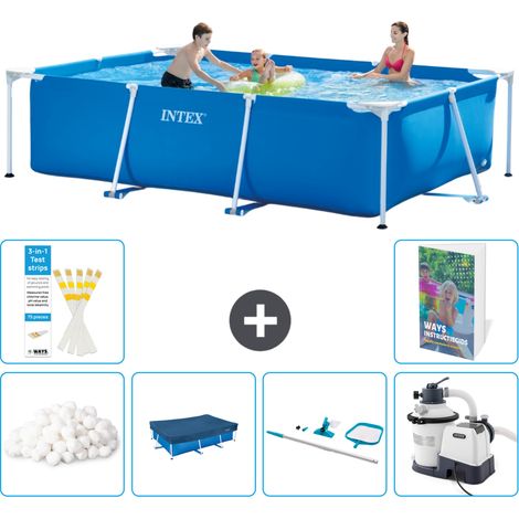 Rechteckiger Frame Pool - 300x200x75 cm - 7-teilig S153