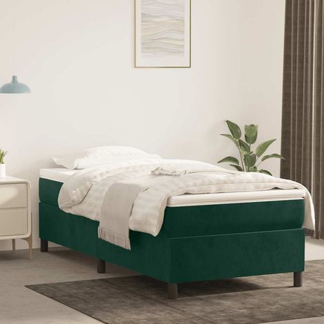 Boxspringbettgestell Dunkelgrün 80x200 cm Samt