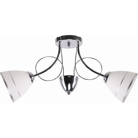 Plafoniera Candellux Elotte 2xE27 40W bianco/cromo (1/3)