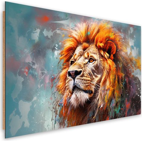 Deco panel print, Animal Lion Abstraction - 100x70 (1/5)