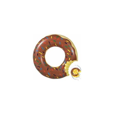 Bouée Donut - 120 cm - PVC - Pour Piscine Plage Lac - Avec Porte-Gobelet Gonflable - Lot de 2 Pièces (1/5)