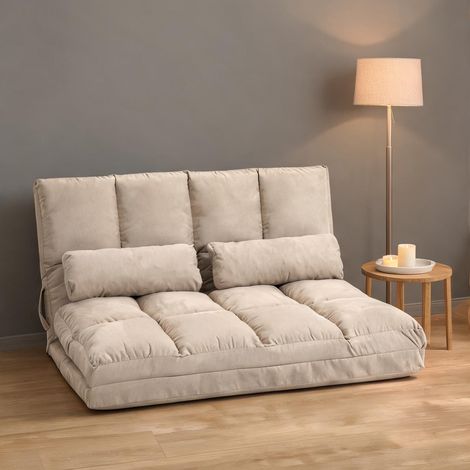 Canapé beige en polyester mousse 102 x 73 x 60 cm (1/5)