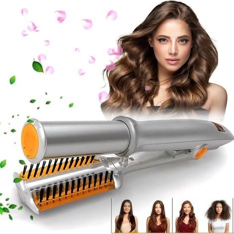 Lisseur professionnel 2 en 1 - Lisseur fonctionnel - Température réglable - Pour cheveux courts et longs - Chauffe rapide - Fer à boucler en céramique - Idéal pour les voyages - Outil de coiffage idéa