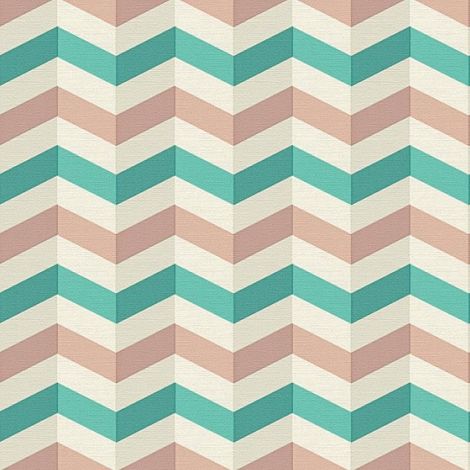 3D Effect Zig Zags Wallpaper Chevron Print Embossed Retro Green AS Creation (1/4)