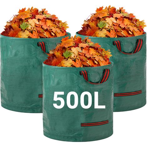 Velway Sac à Déchets Jardin 500Lx3 Réutilisable - Tissu Industriel Résistant avec Poignées Renforcées (1/5)