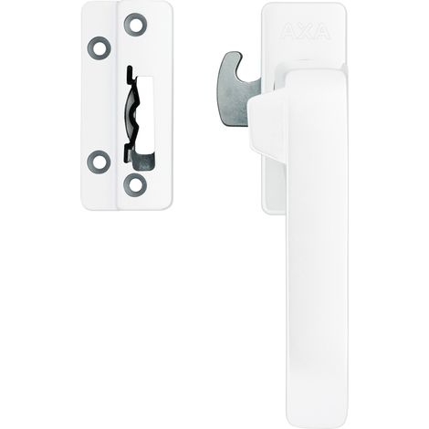 AXA Fensterschloss - Sicherheitsfenstergriff - Zylinder - Rechtsdrehend - Weißes Aluminium - Gleichschließend (1/4)