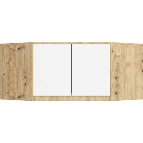 Altillo para armario AKORD S100 Roble Artisan 100 cm 2 puertas en Blanco 3 estantes 100x50x55 cm (1/5)