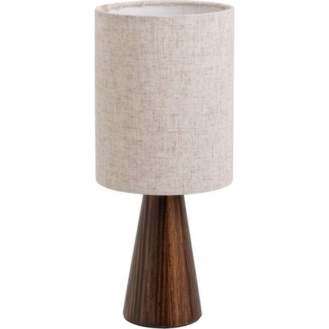 Lampe en bois Unimasa avec abat-jour en lin  16 × 16 × 37 cm