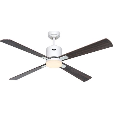 Ventilateur de plafond ECO NEO III 132, blanc - Noyer/Cerisier, Wi-Fi avec éclairage (1/2)