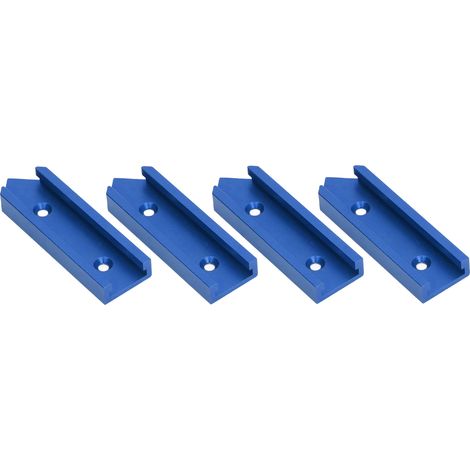 Lot de 4 Connecteurs Rail en T Aluminium 100mm x 30mm Universel pour Menuiserie Bleu (1/5)