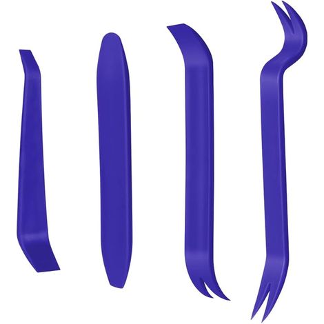 4Pcs Outil Demontage Garniture Voiture, Outils Plastique Dur, Professionnel Voiture Démontage Installation Outil Kit pour Voiture Radio Audio, Tableau de Bord, Installateur Pry Outil