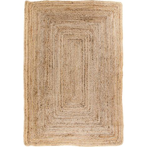 THANE - Tapis 180x120cm en Fibre de Jute Tressé Naturel
