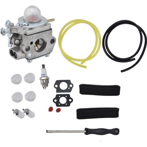Carburador 753-06190 con filtro de combustible, filtro de aire y kit de bombilla de cebado para Troybilt TB22EC, TB32EC, TB80EC, TB22 y TB21EC.