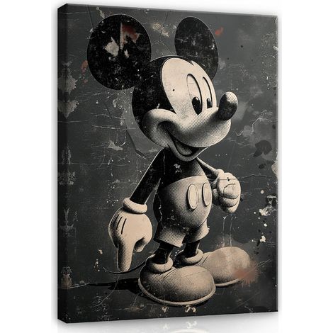 Peinture pour chambre d'enfant souris sur toile Murale 120x80 (1/3)