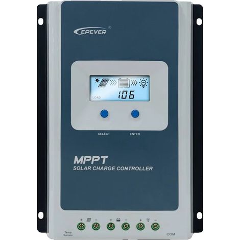 Controlador de carga solar, tecnología MPPT, pantalla LCD, solo controlador, 20 A (1/2)