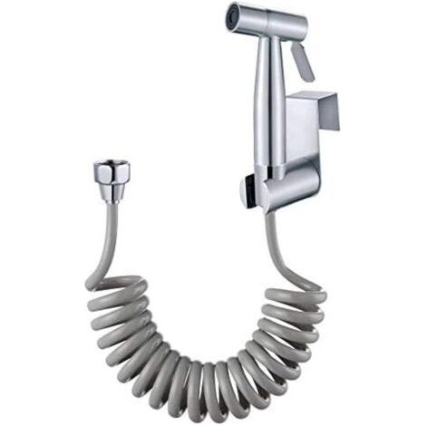 Pulvérisateur de Bidet à Main – avec Crochet Réservoir d'eau et Tuyau Douche Flexible Télescopique en ABS 59" pour Plomberie, Toilettes, Pistolet Pulvérisation Salle Bain -