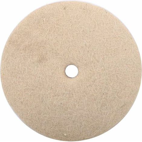 Feutre de Laine Roue de Polissage Laine de Meule &agrave Polir Ronde Polisseur de Feutre Doux Disque Pad Beige 4pouce/10cm (1/5)