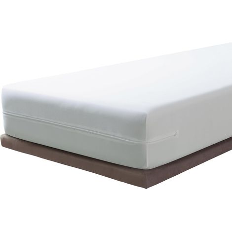 Housse de Matelas avec Traitement Contre Les acariens Imperméable et Respirante (140x190/200 cm Jusqu'à 30 cm d'épaisseur) (1/5)