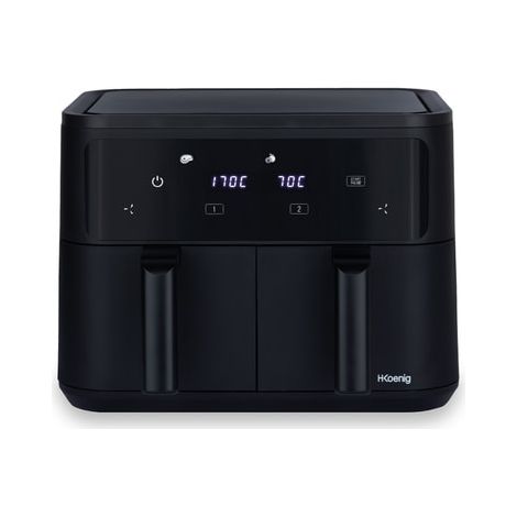 Friteuse sans huile HKoeNIG - FRY900 - Capacité 9L - Double cuve 4,5L - 8 programmes de cuisson - 2400W (1/5)