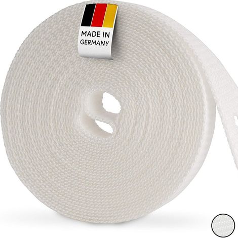 6-meter white roller blind webbing reinforced with wear-resistant edges - roller blind repair and replacement (1/5)