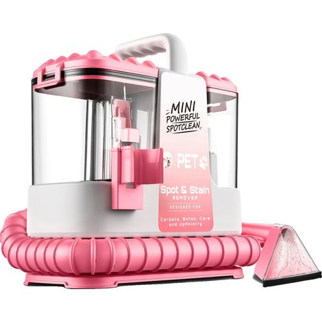 Nettoyeur de tapis, haute aspiration, accessoires multifonctionnels, Rose (1/2)