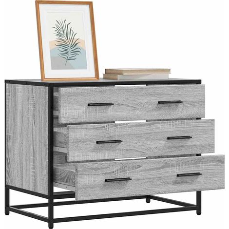Schubladenschrank Grau Sonoma 70x41x56 cm Holzwerkstoff
