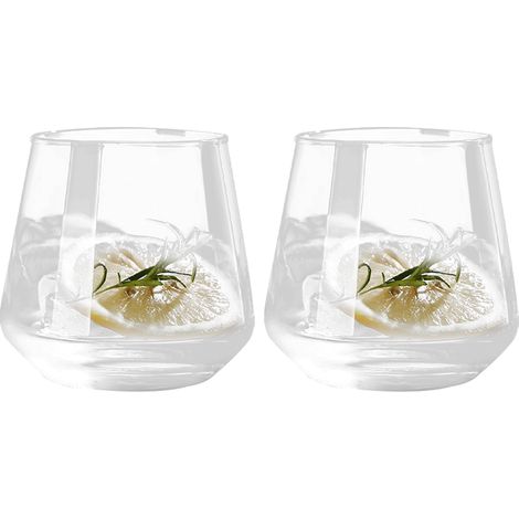 Verre À Jus - Verre En Verre Transparent Résistant À La Chaleur - Pour Boissons Froides Ou Chaude - Lot De 2 (1/5)