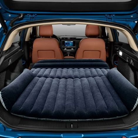 Matelas Gonflable de Voiture, Matelas Pneumatique de Voiture avec Pompe à air, Lit Gonflable de Matelas SUV Plus épais de Voiture pour Repos de Sommeil, Camping en Plein Air, Les Voyages (1/4)