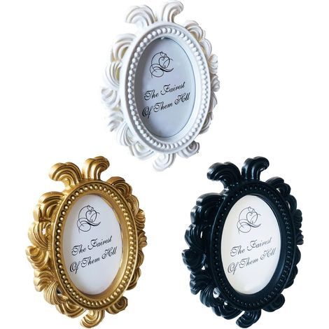 3 Pièces Cadres Photo Vintage, Cadres Photo de Bureau, Cadres Photo Ovales, pour la Décoration de la Salle de Mariage, les Cadeaux D'anniversaire (1/5)