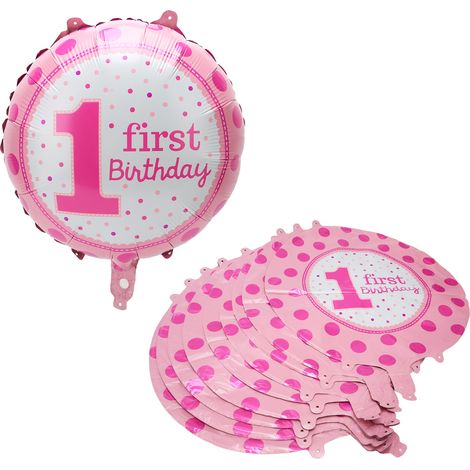 50 ballons anniversaire 1er an 18 pouces rose réutilisables pour fête bébé sécurisés (1/5)
