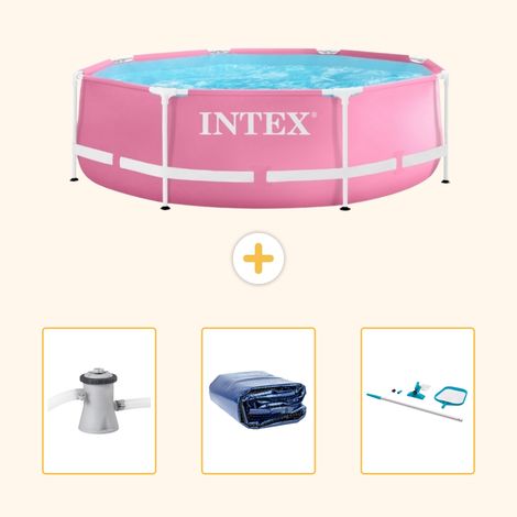 Intex Piscine Tubulaire Ronde - 244x76 cm - 4-pièces  SCB78 (1/5)