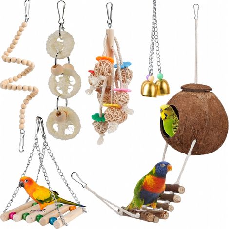 Conjunto de juguetes para pájaros conjunto 6 piezas 6 piezas x 2 modelo 11 (1/5)