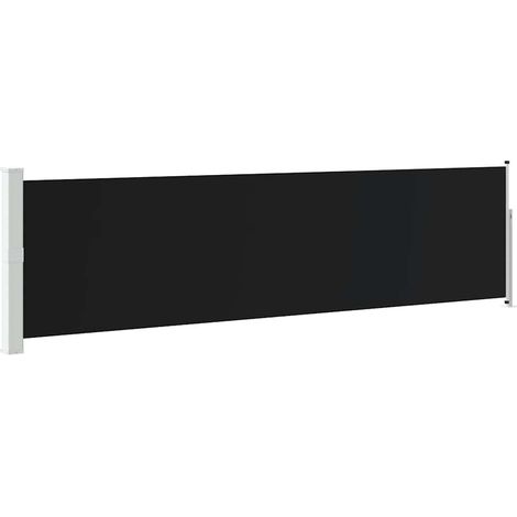 Toldo lateral retráctil de jardín negro 140x500 cm vidaXL