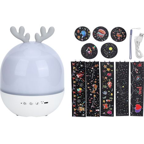Lampe de Projection Rotative 360° avec Alimentation USB - Applique Murale Décorative pour Chambre et Décoration Festive