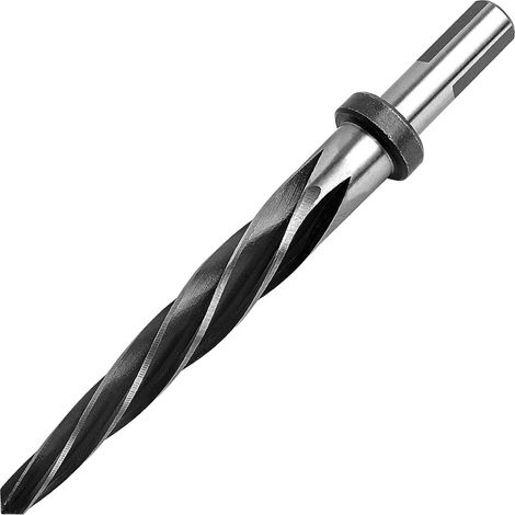 Foret alésoir conique en acier rapide, longueur 160 mm, adapté à la coupe de l'acier et du métal, 5 cannelures, coupe de précision. (1/5)